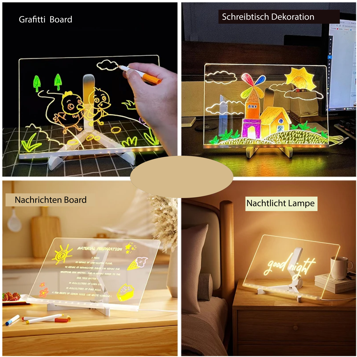 Kreative LED-Schreib- und Zeichentafel