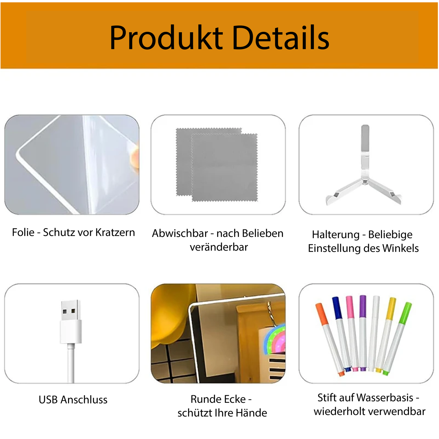 Kreative LED-Schreib- und Zeichentafel