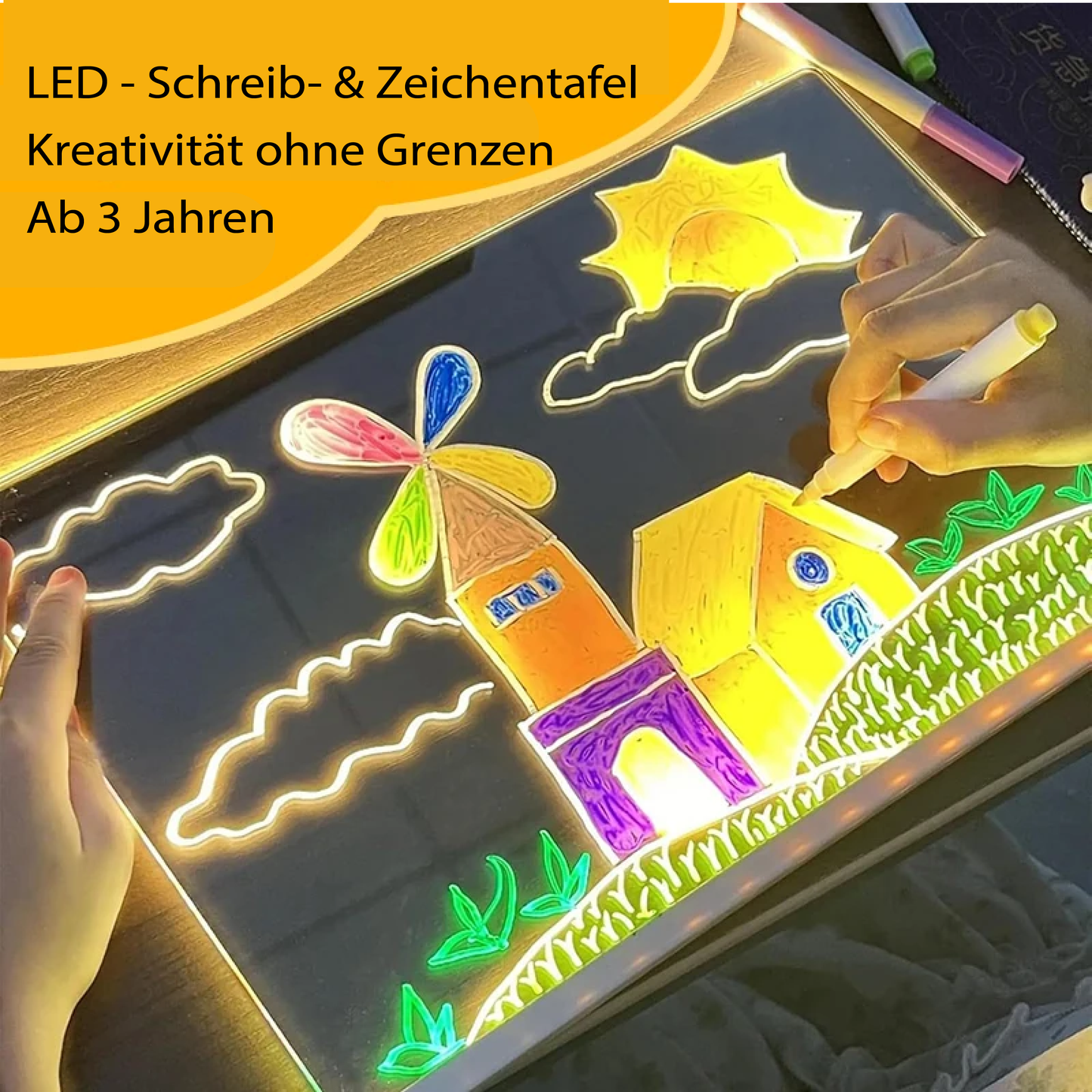 Kreative LED-Schreib- und Zeichentafel