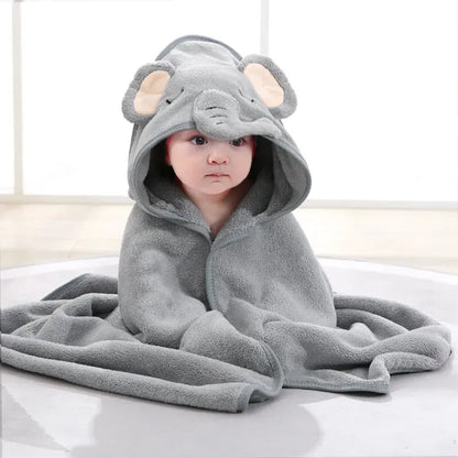 Kuscheliger Baby-Bademantel aus Coral-Fleece