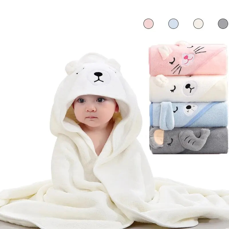 Kuscheliger Baby-Bademantel aus Coral-Fleece