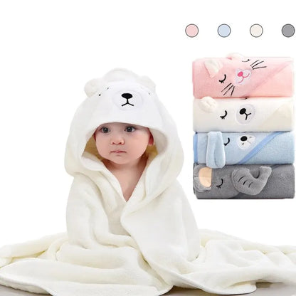 Kuscheliger Baby-Bademantel aus Coral-Fleece